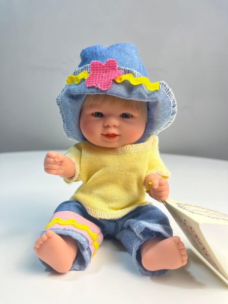 картинка испанские Кукла-пупс "Бебетин" (зубов нет), 21 см, арт. 12091(блондинка) интернет-магазин TuKiTu.ru